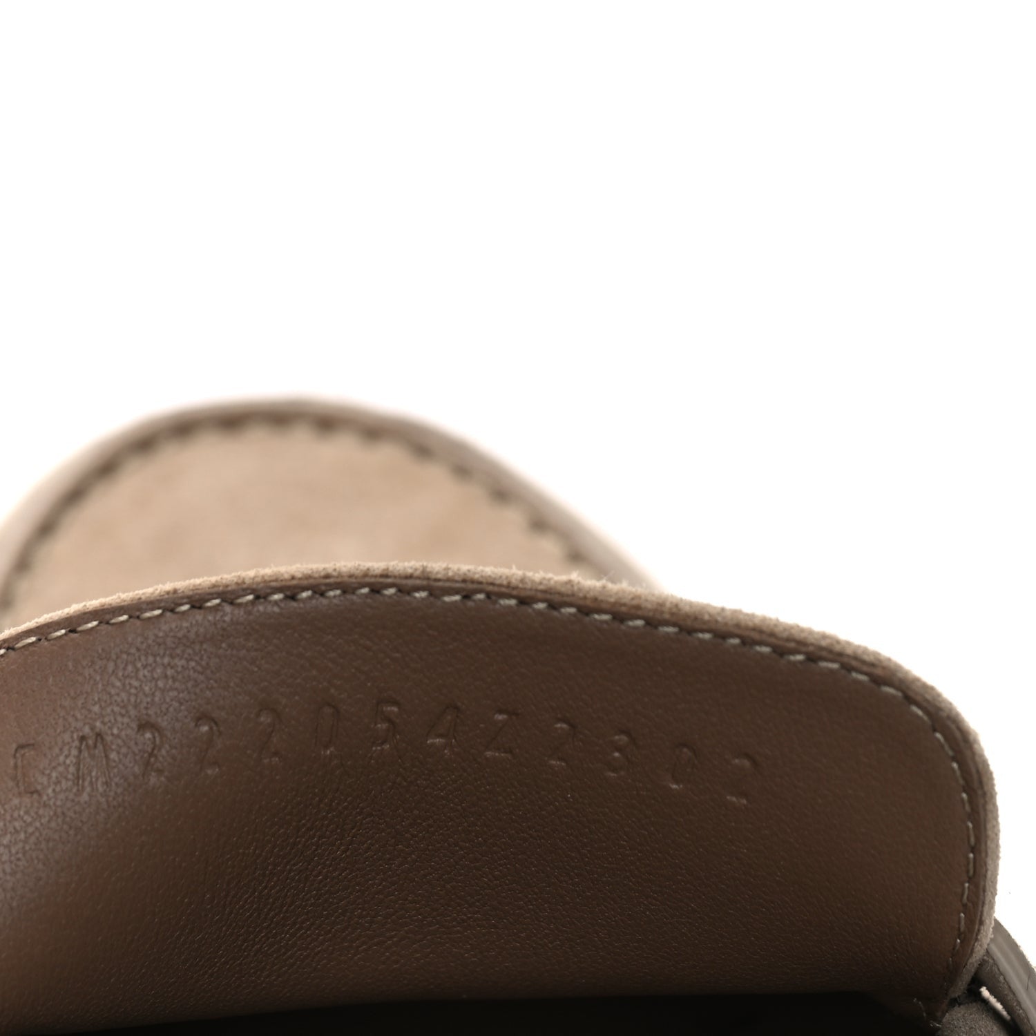 Hermes Suede Goatskin Womens Faubourg Loafers 37 Beige Argile Beige Argile 6 of 9