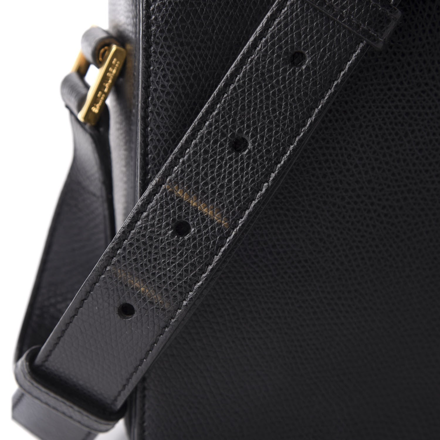 Saint Laurent Textured Calfskin Medium Classic Monogram Universite Bag Black 10 of 11