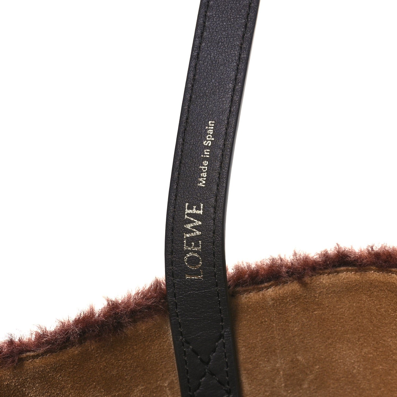 Loewe Shearling Large Puzzle Fold Tote Multicolor 6 of 9