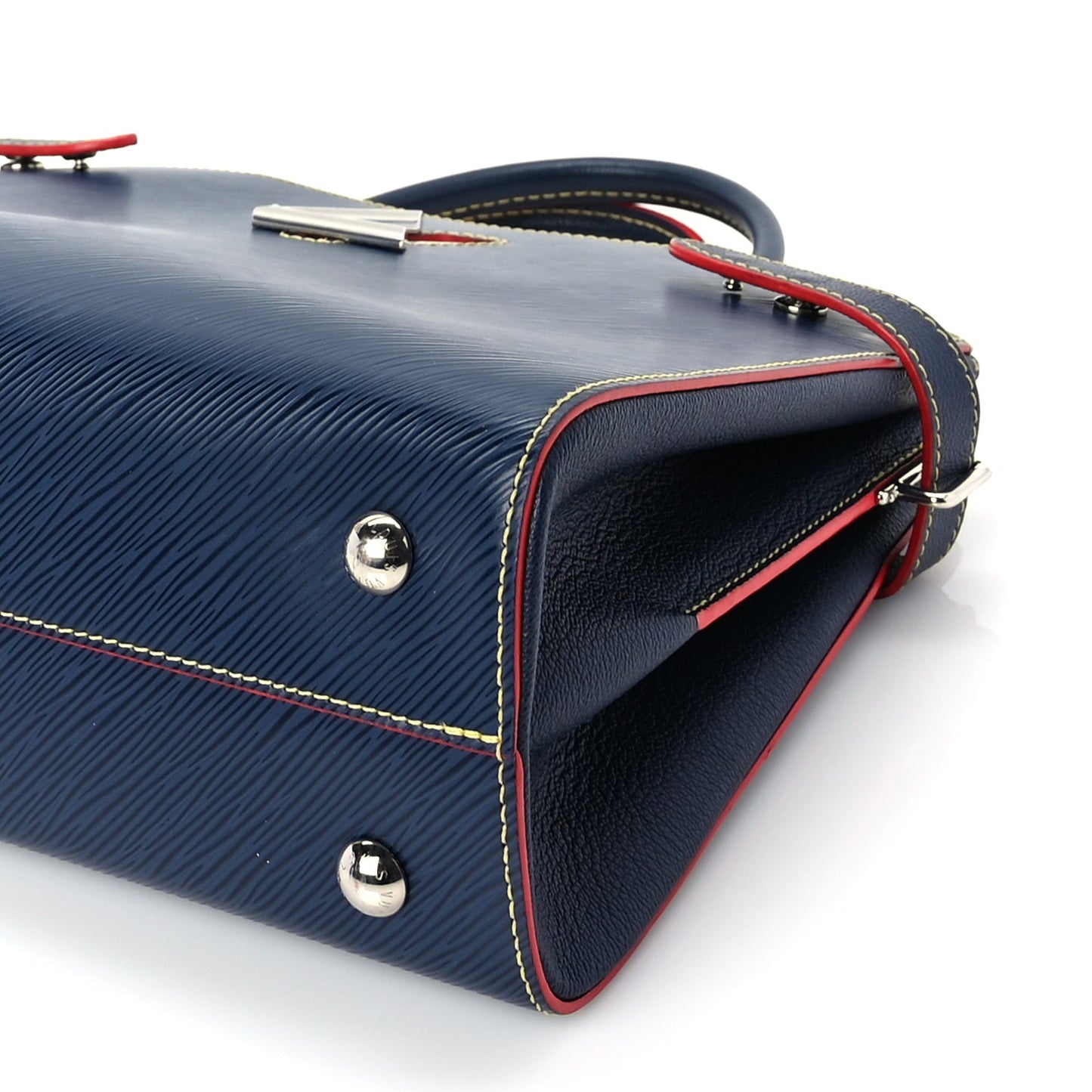 Epi Twist Tote Indigo Coquelicot