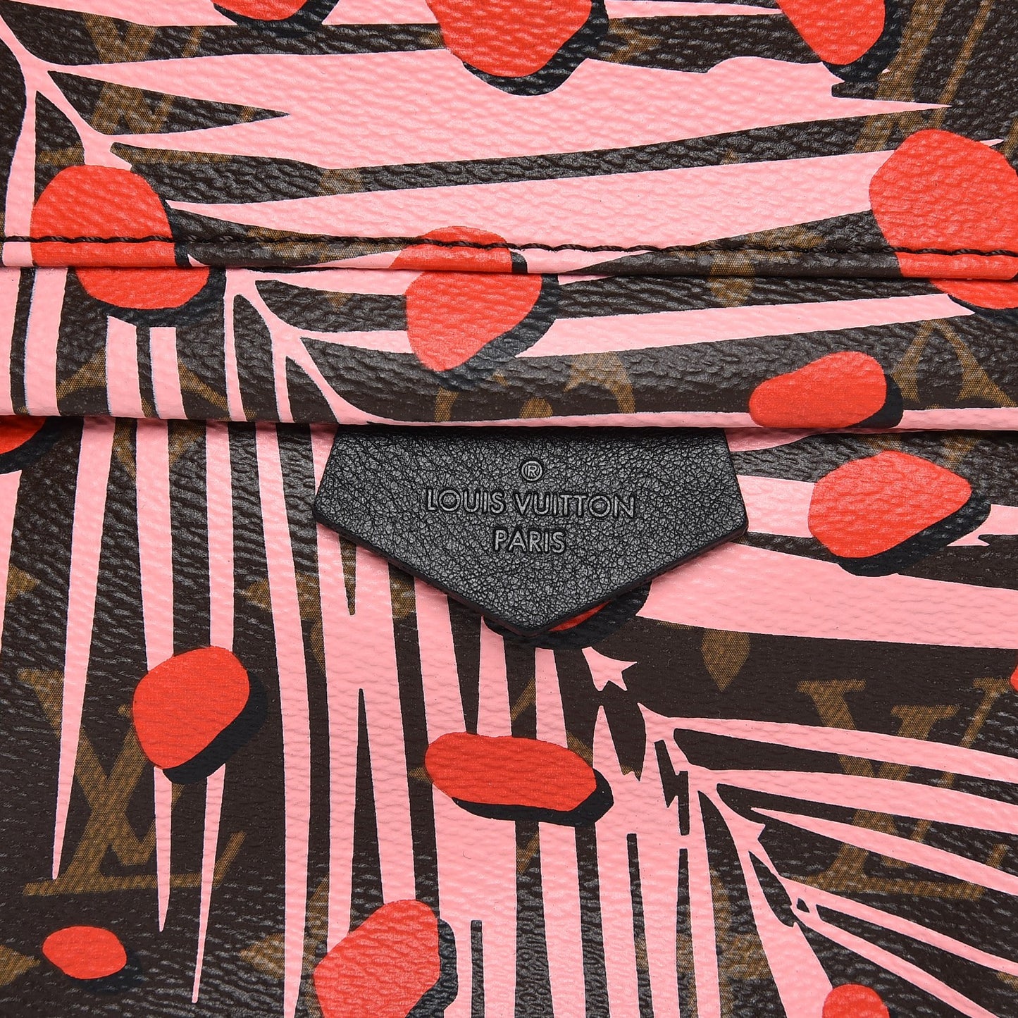 Monogram Jungle Dots Palm Springs Backpack PM Sugar Pink Poppy