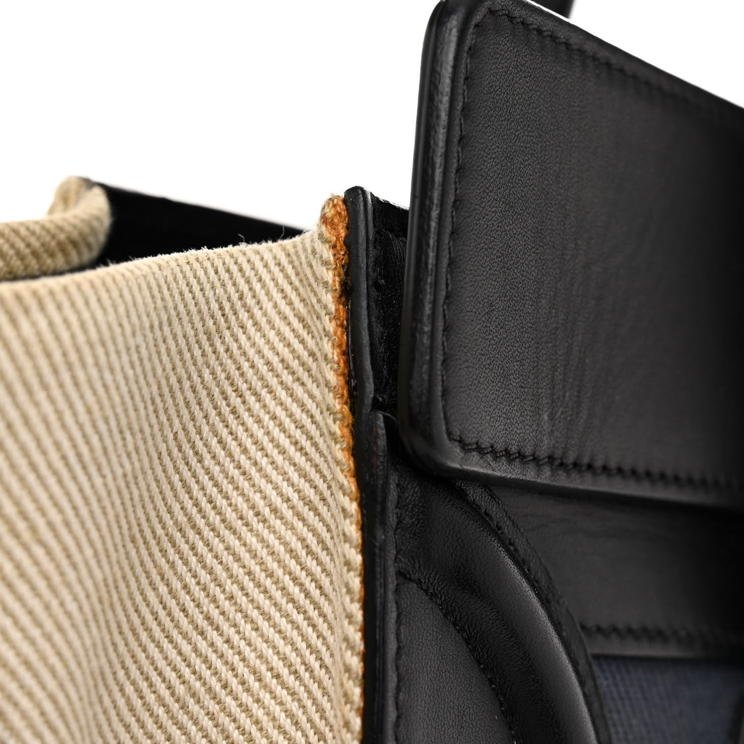 Canvas Smooth Calfskin Micro Tri-Color Luggage Navy Blue