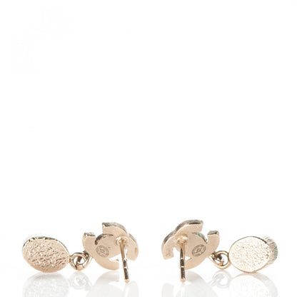Chanel Crystal CC Drop Earrings Gold 3 of 4