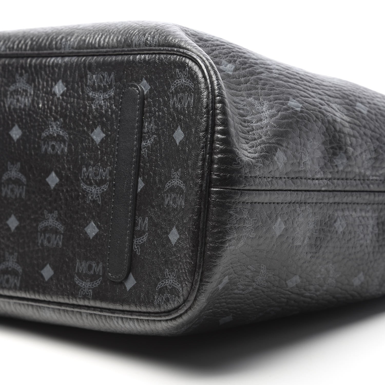 MCM Visetos Large Anya Shopper Tote Black 10 of 10