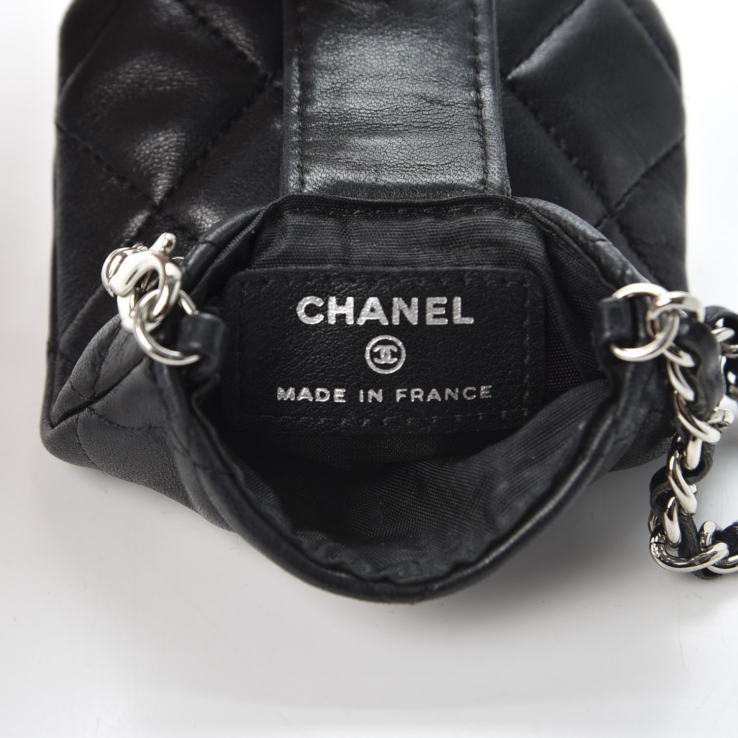 Chanel Lambskin Quilted Phone Case Black 7 of 7