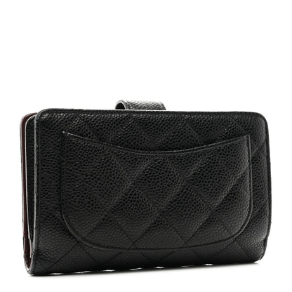 Chanel Caviar Quilted Zipped Pocket Wallet Black 3 of 10
