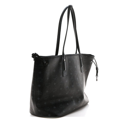 MCM Visetos Large Liz Reversible Shopper Tote Black 3 of 7