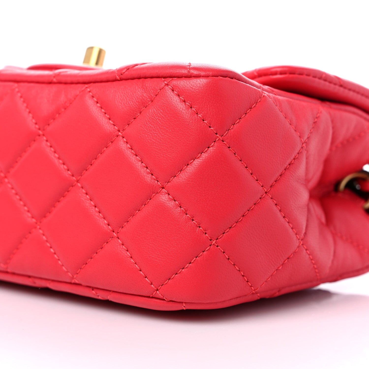 Chanel Lambskin Quilted Mini Pearl Crush Flap Red 9 of 10