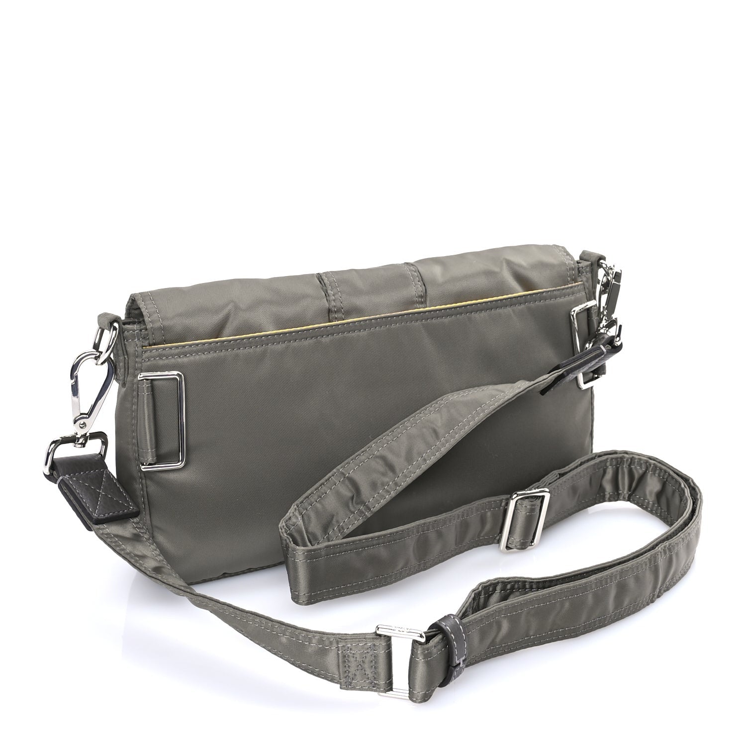 Fendi X PORTER Nylon Regular Belt Baguette Bag Khaki 2 of 7