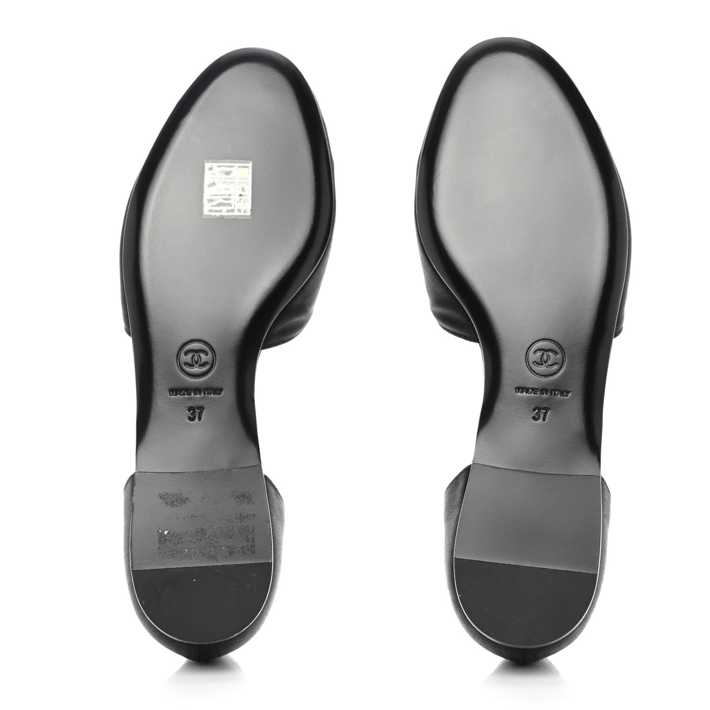 Satin Diamante CC Flats 37 Black