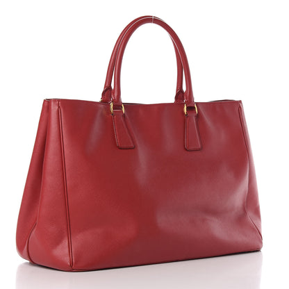 Prada Saffiano Lux Large Tote Fuoco 3 of 10