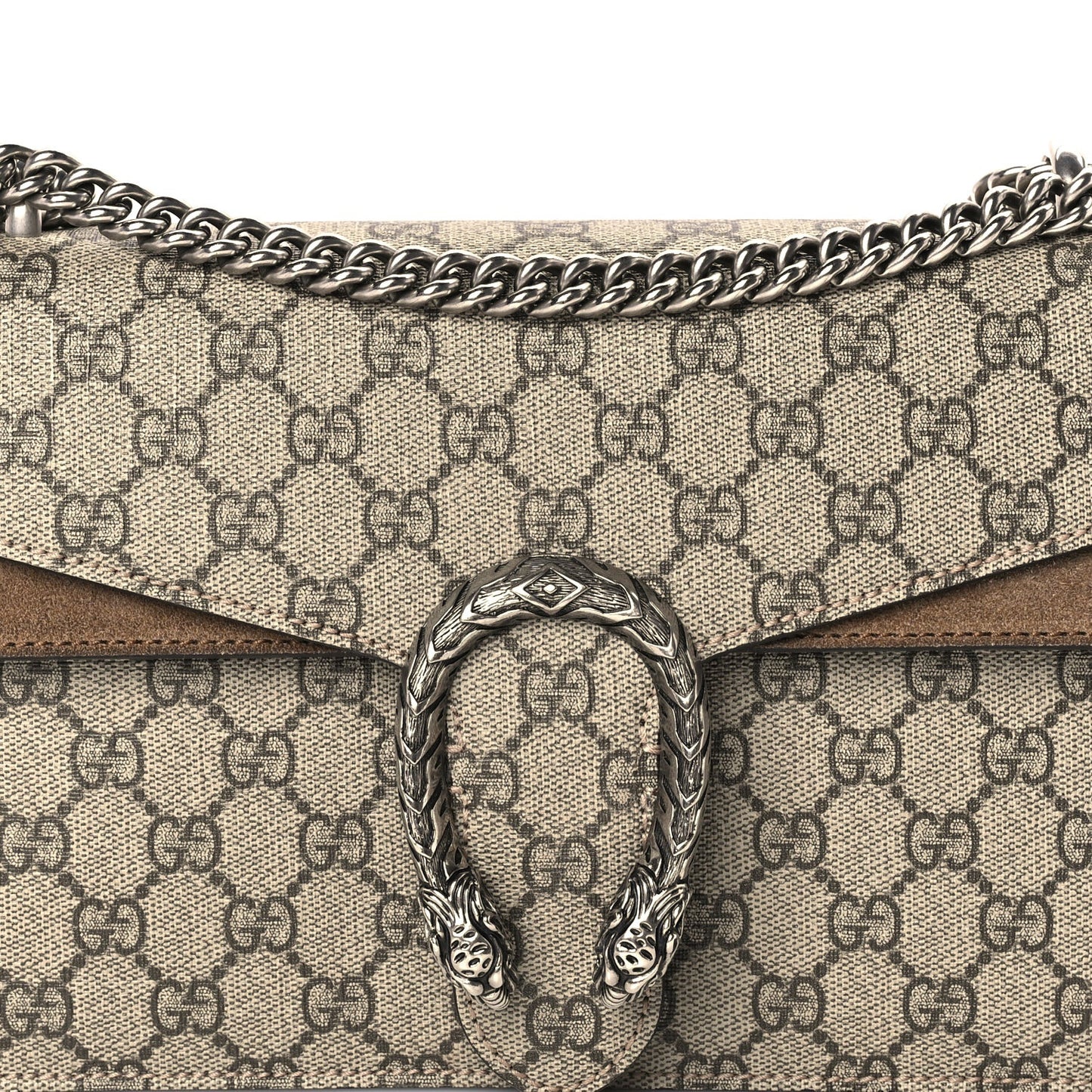 GG Supreme Monogram Medium Dionysus Shoulder Bag  Taupe
