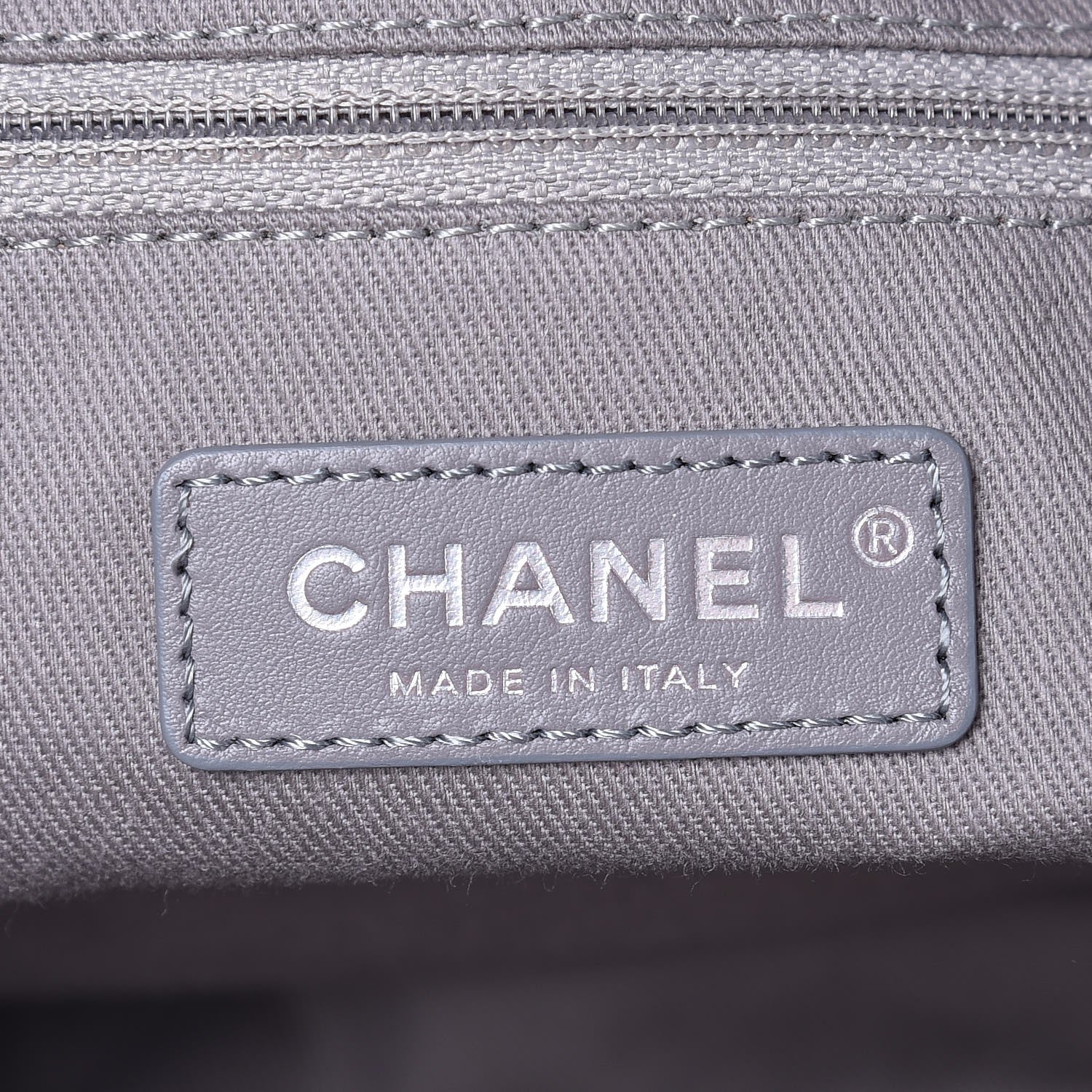 Chanel Canvas Large Double Face Shopping Tote Grey 6 of 7
