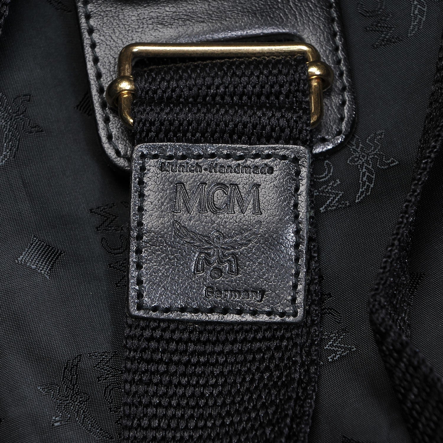MCM Monogram Coated Canvas Garment Bag Black 6 of 19