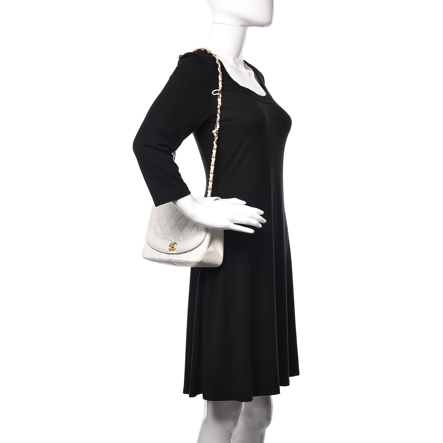 Chanel Lambskin Quilted Medium Single Flap White 2 of 13