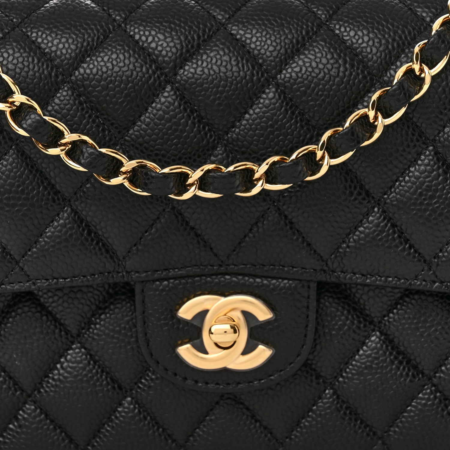 Chanel Caviar Quilted Medium Double Flap Black 8 of 11