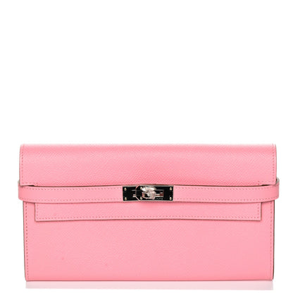 Hermes Epsom Kelly Longue Wallet Rose Confetti 1 of 18