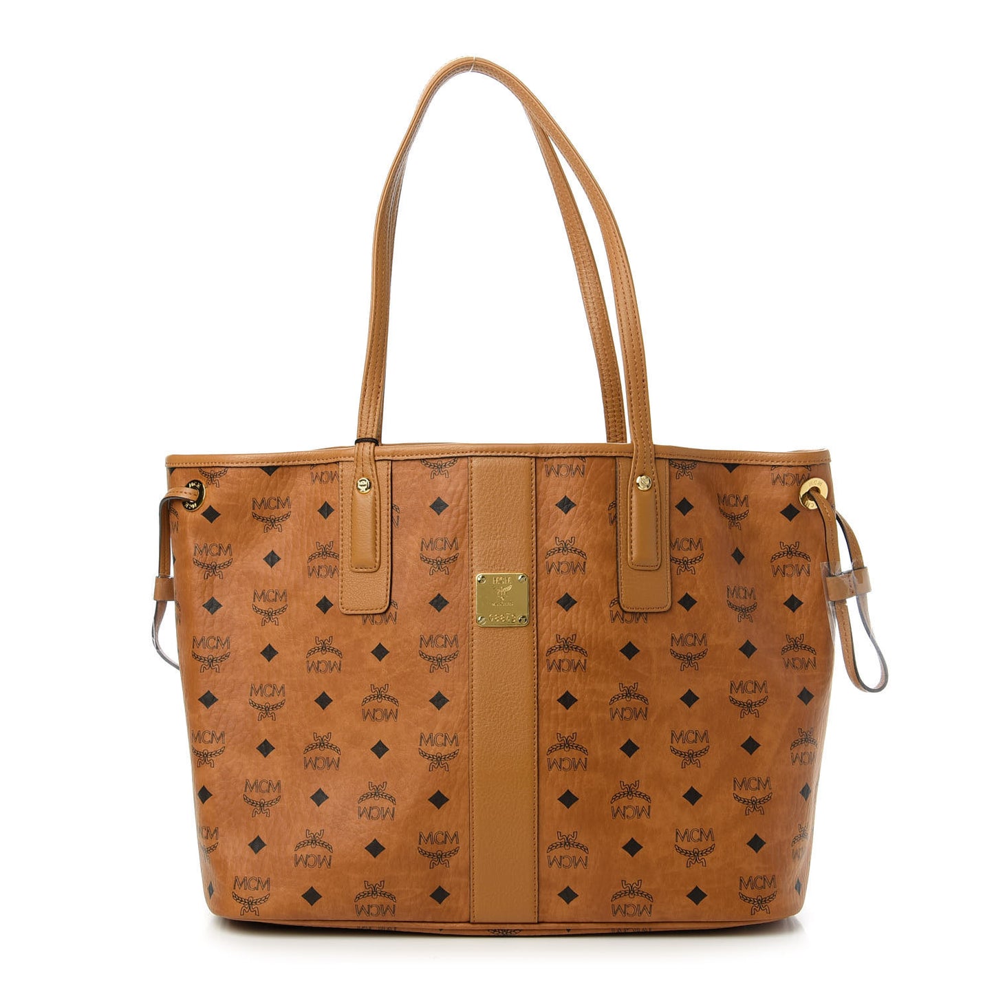 Visetos Medium Liz Reversible Shopper Tote Cognac