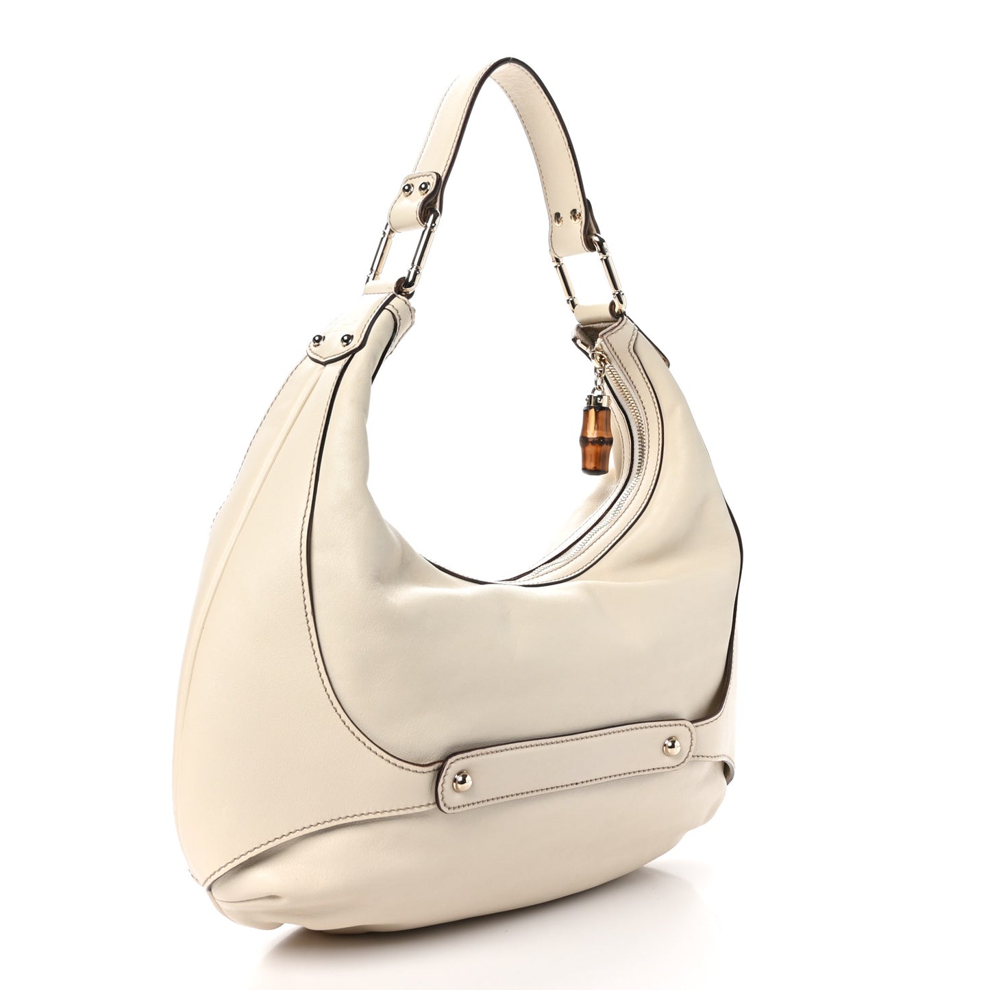 Monogram Bamboo Horsebit Amalfi Hobo Mystic White