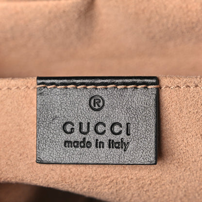 Gucci Calfskin Matelasse Small GG Marmont Chain Shoulder Bag Black 5 of 9