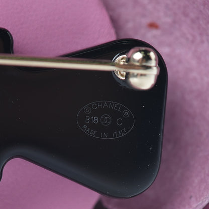 Chanel Lambskin Camellia Brooch Pink 4 of 5