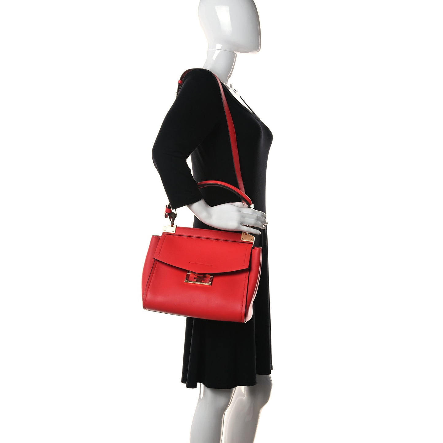 Calfskin Small Mystic Shoulder Bag Red