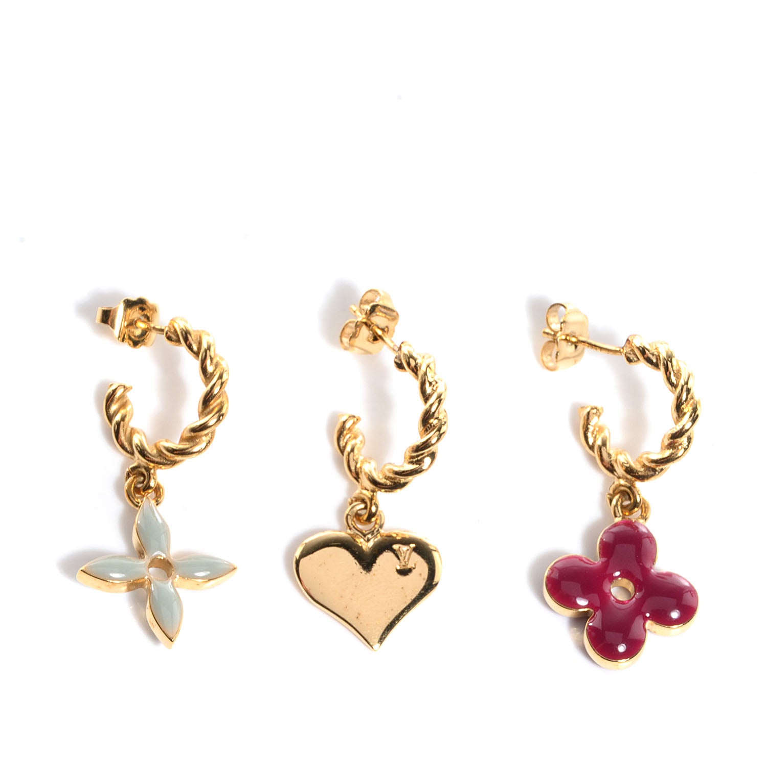 Louis Vuitton Sweet Monogram Earrings Gold 1 of 3