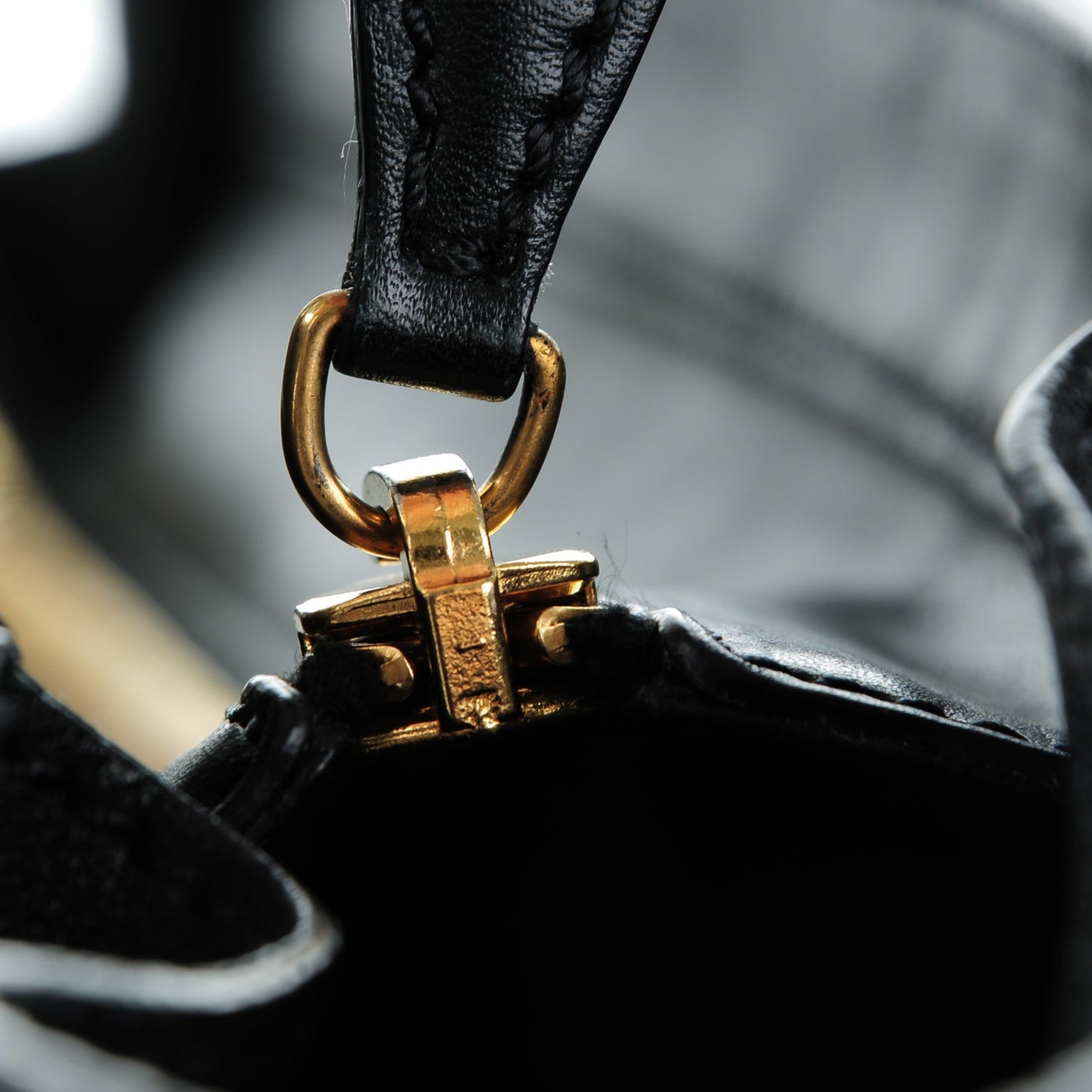 Calfskin Mini Luggage Black