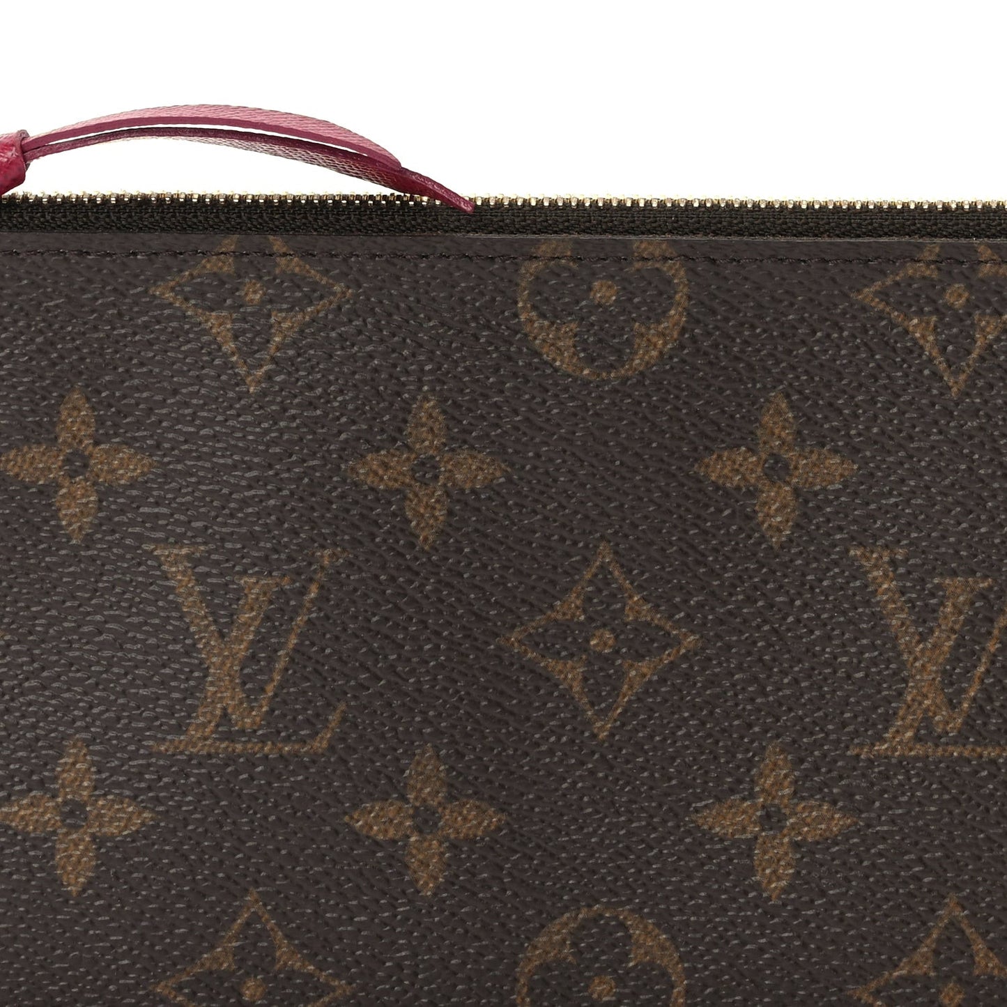 Monogram Felicie Chain Wallet Zippered Insert Fuchsia
