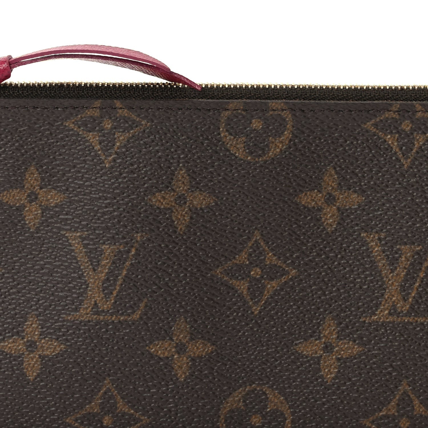 Louis Vuitton Monogram Felicie Chain Wallet Zippered Insert Fuchsia 5 of 7