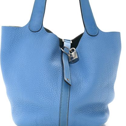 Hermes Taurillon Clemence Picotin Lock 22 MM Mykonos 8 of 14