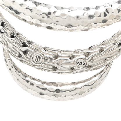 John Hardy Sterling Silver Classic Chain Hammered Bib Necklace 5 of 5