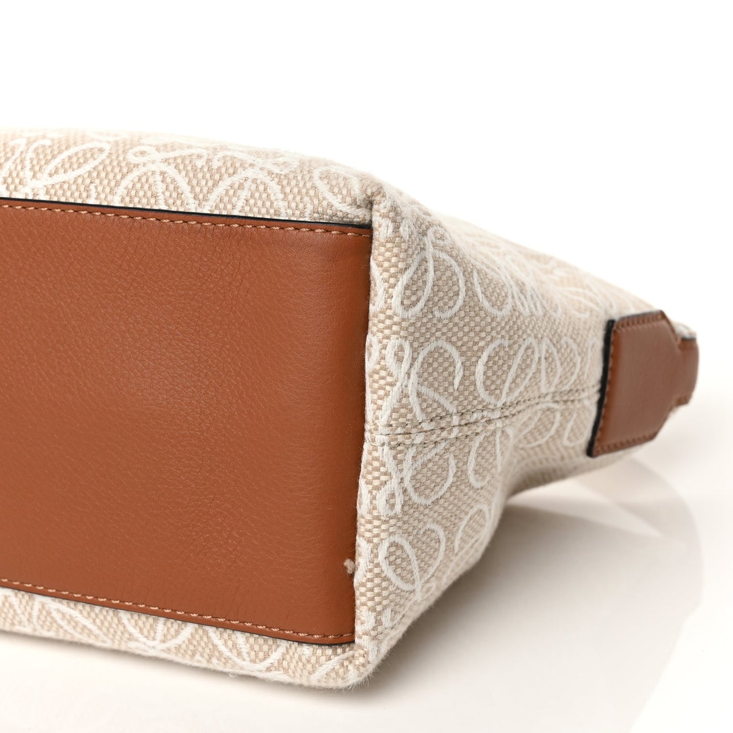 Jacquard Anagram Calfskin Small Cubi Bag Ecru Tan