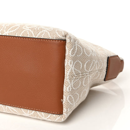 Loewe Jacquard Anagram Calfskin Small Cubi Bag Ecru Tan 9 of 9