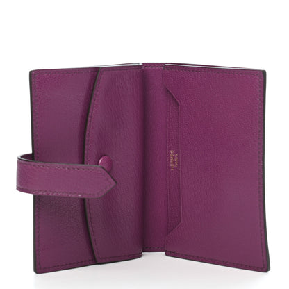 Hermes Chevre Mysore Mini Bearn Wallet Anemone 5 of 7