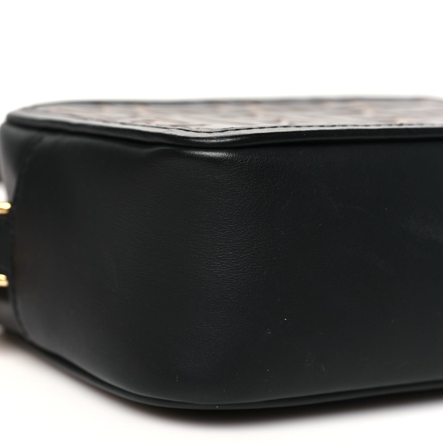 Vitello Century Bi-Color FF 1974 Embossed Mini Camera Case Maya Black