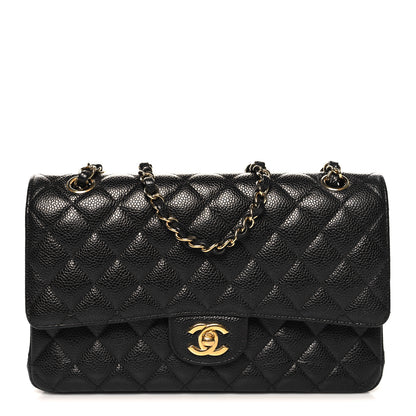 Chanel Caviar Quilted Medium Double Flap Black 1 of 12
