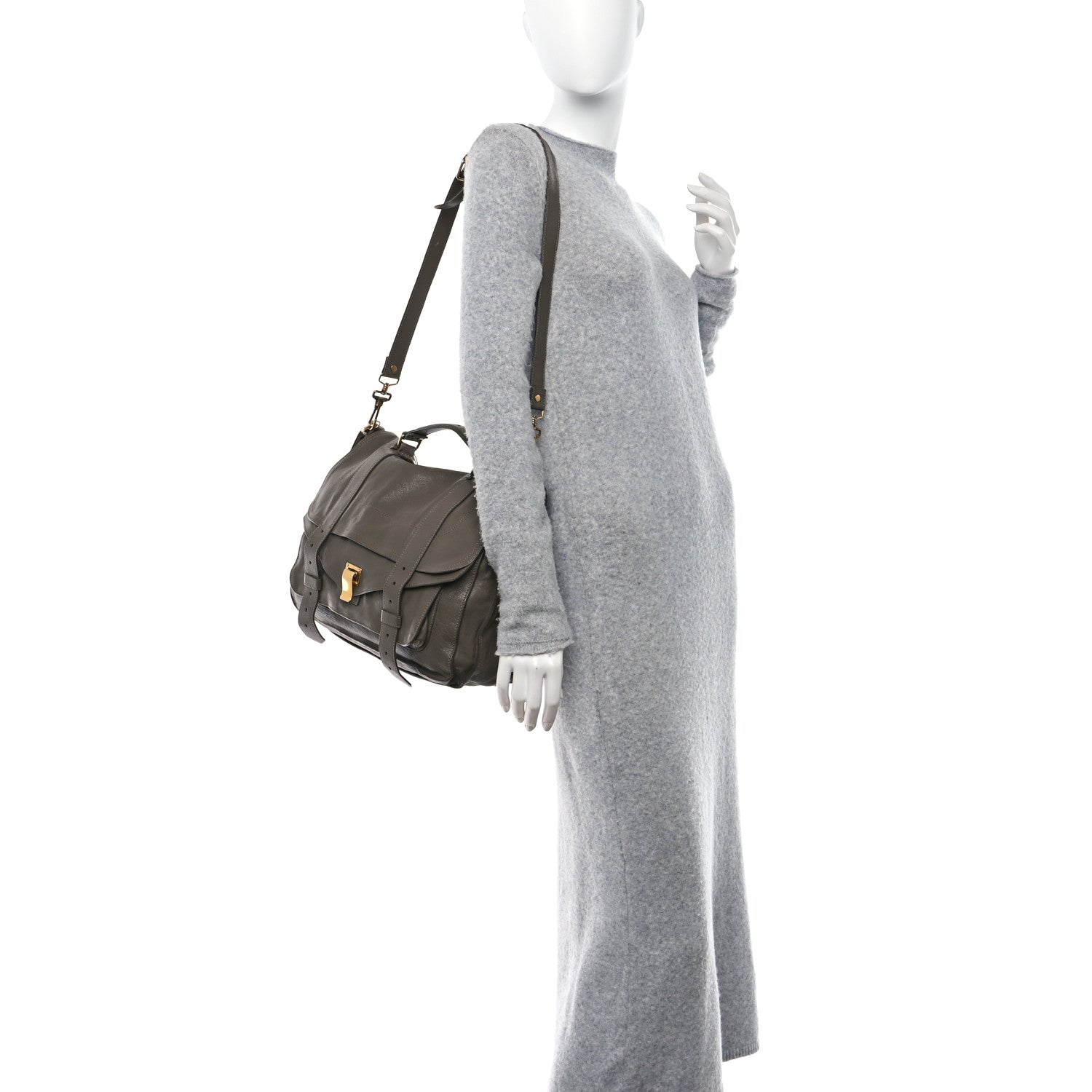 Proenza Schouler PROENZA SCHOULER Lambskin Medium PS1 Satchel Smoke 2 of 17