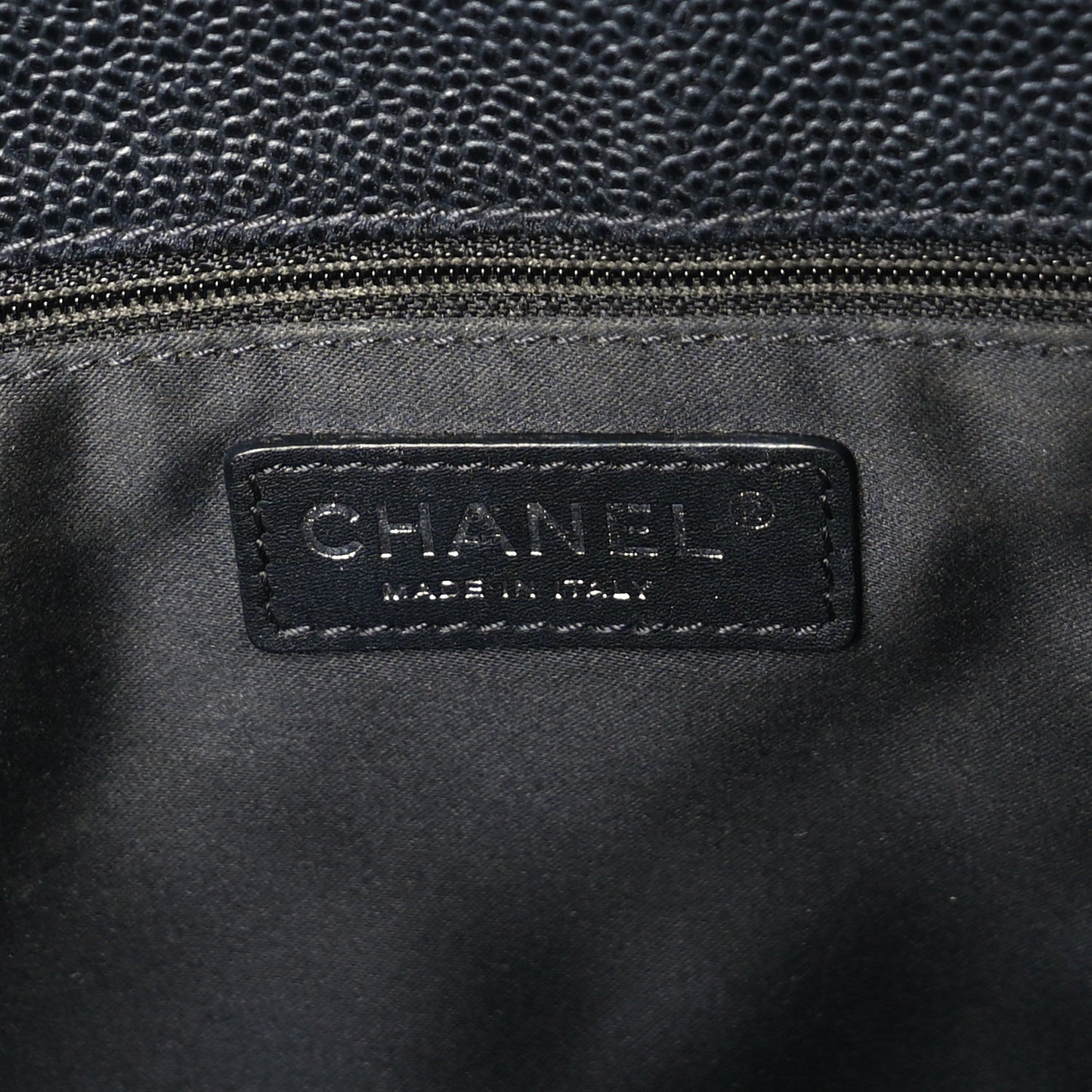 Caviar Quilted Grand Shopping Tote GST  Black