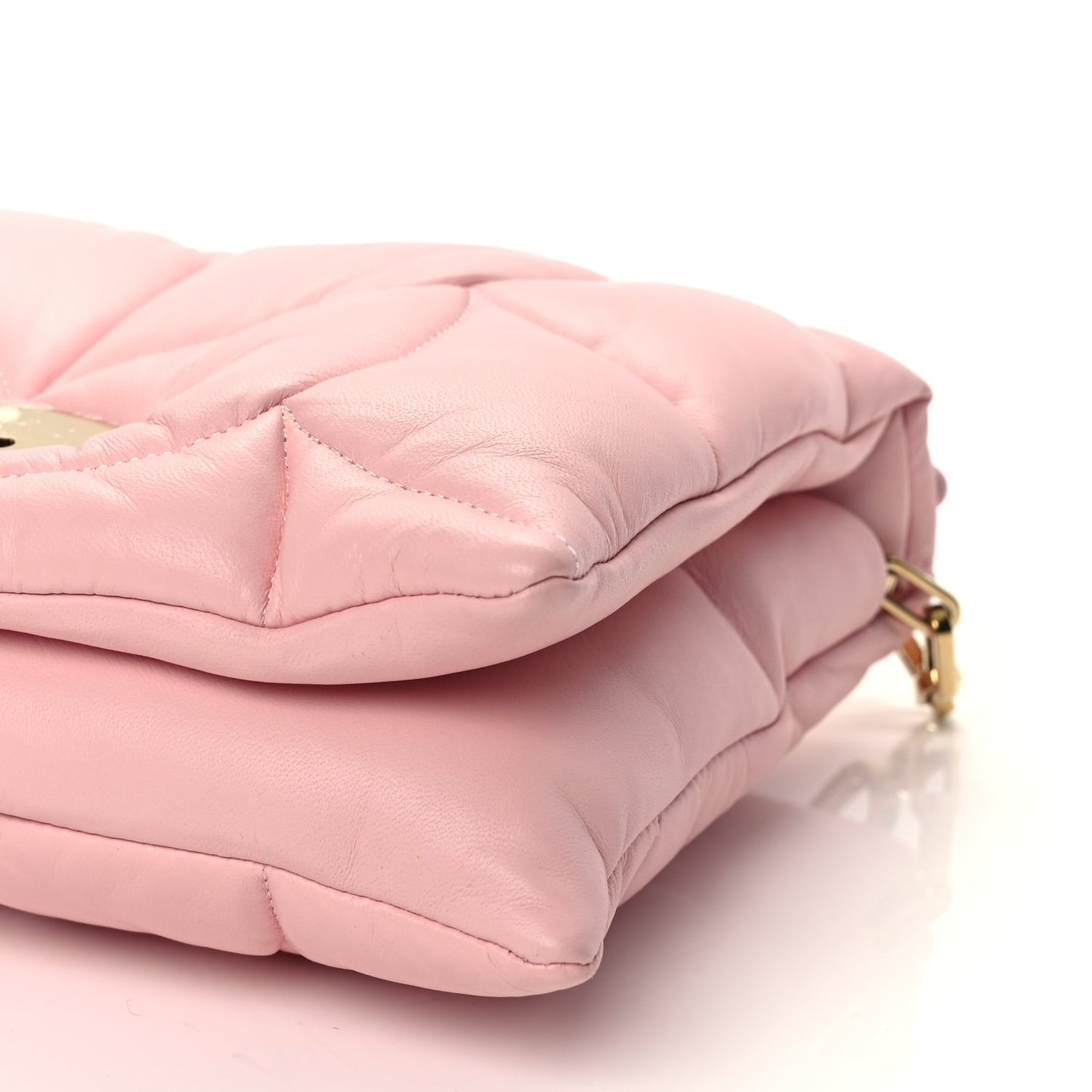 Nappa Pillow Quilted Little Softie Bag Powder Rose