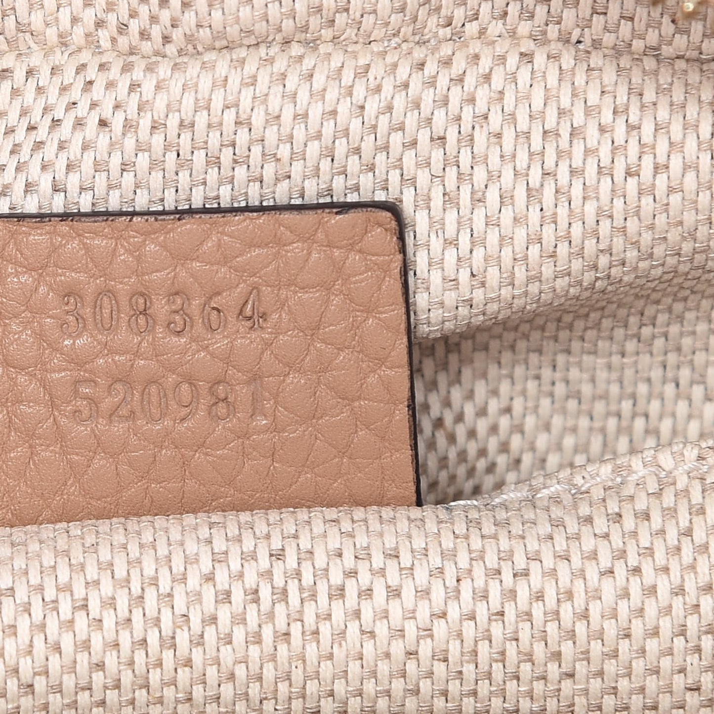 Pebbled Calfskin Small Soho Disco Bag Rose Beige