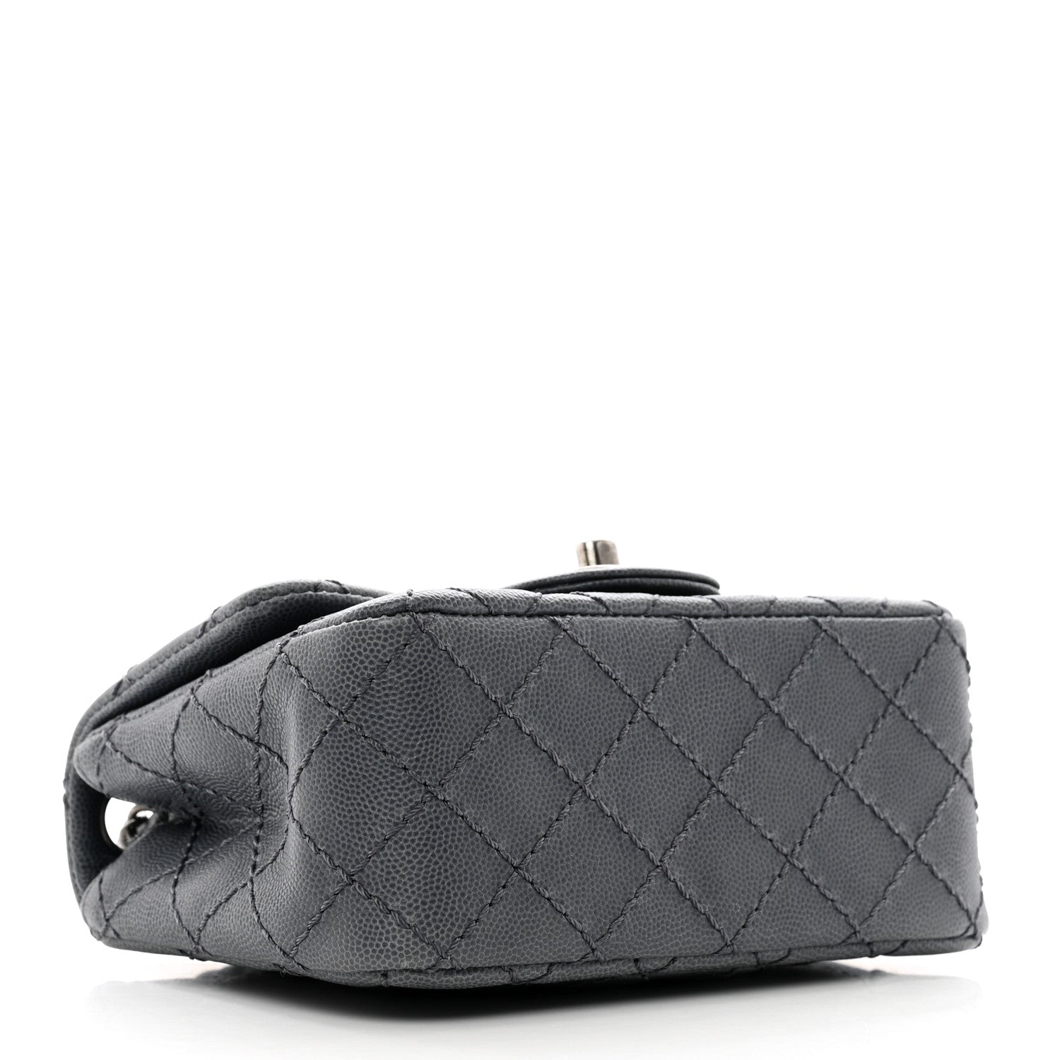 Chanel Caviar Quilted Mini Square Flap Dark Grey 4 of 10
