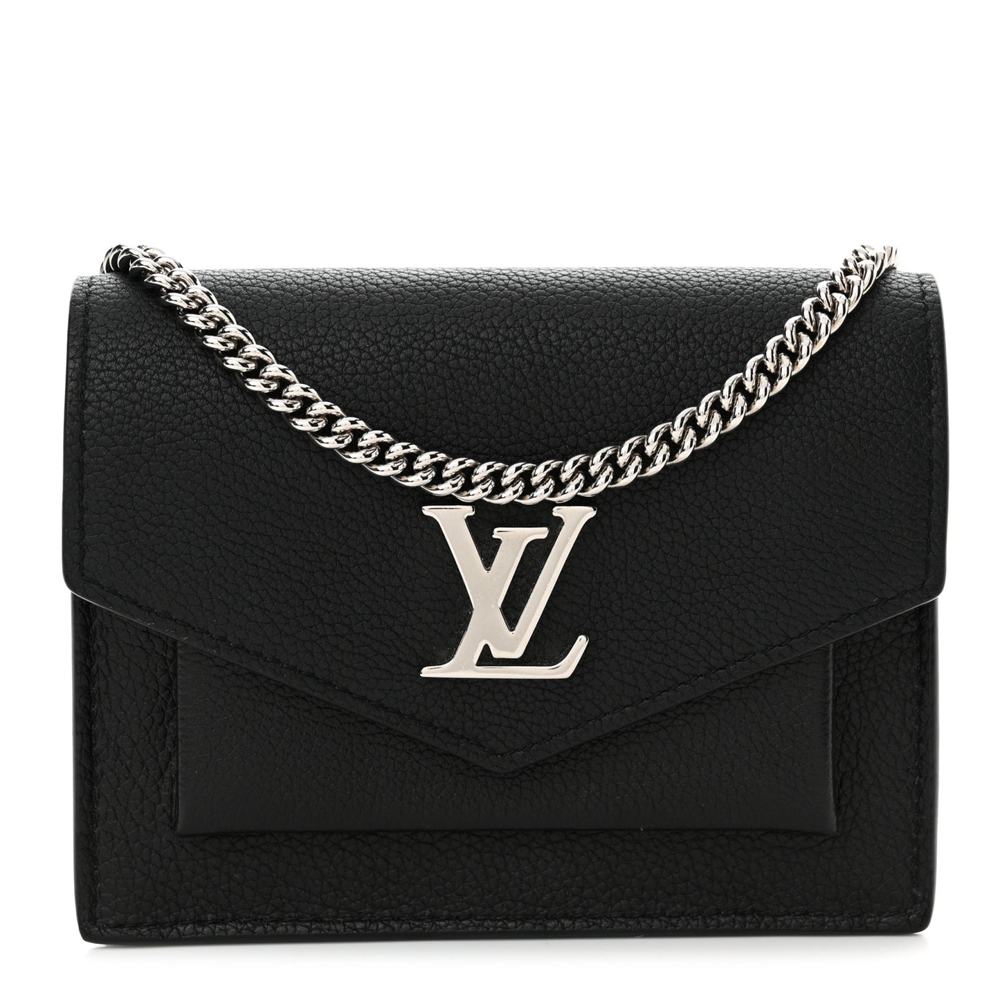 Soft Calfskin Mini My Lockme Chain Pochette Black