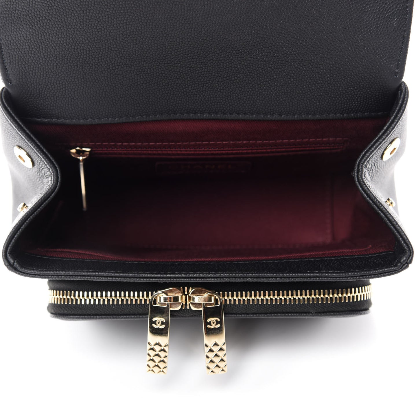 Caviar Quilted Small Business Affinity Flap Black