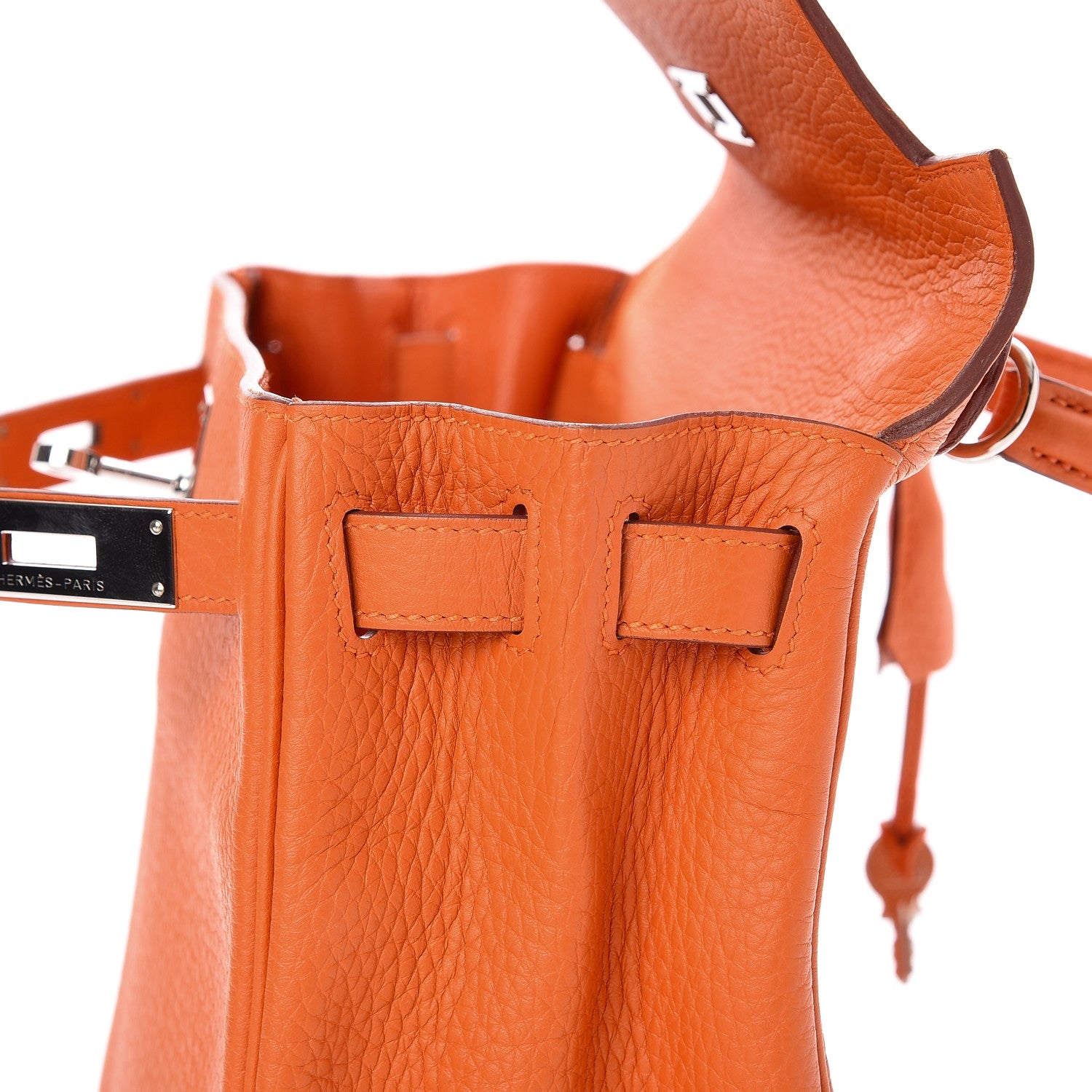 Hermes Taurillon Clemence Kelly Retourne 28 Orange 28 of 35