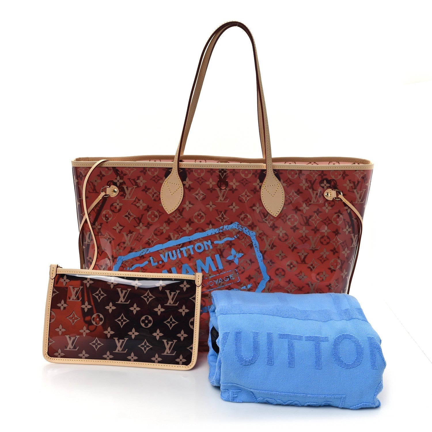 Louis Vuitton Vinyl Monogram Miami Neverfull GM Blue 3 of 7
