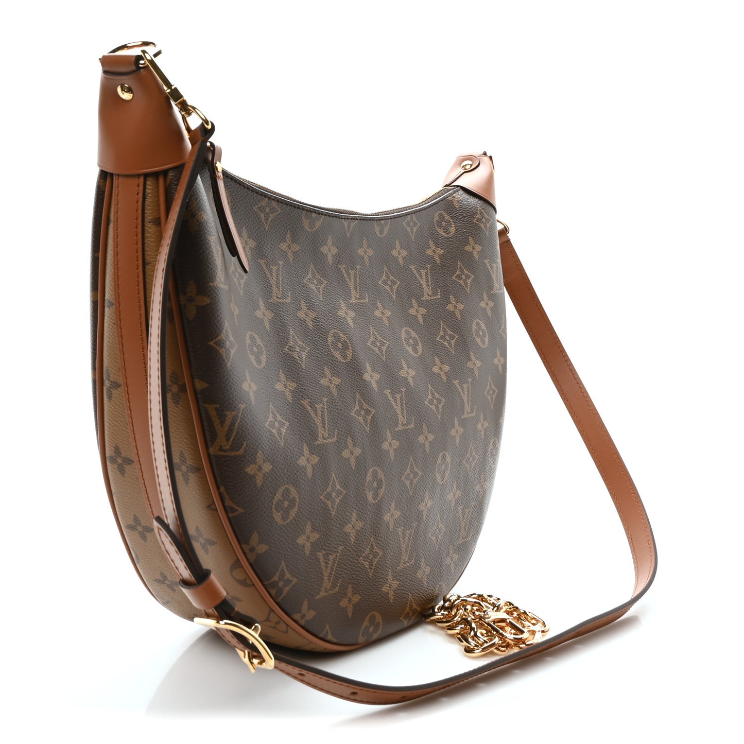 Reverse Monogram Loop Hobo