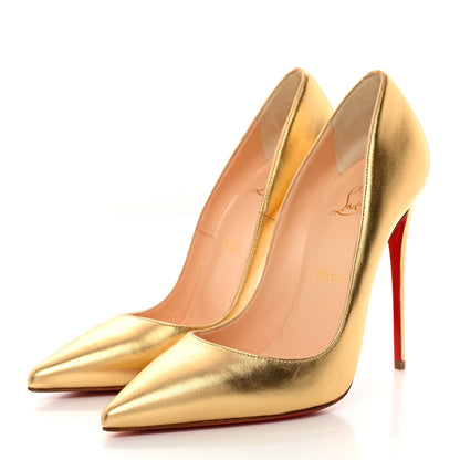 Christian Louboutin Metallic Calfskin So Kate 120 Pumps 39.5 Gold 3 of 10