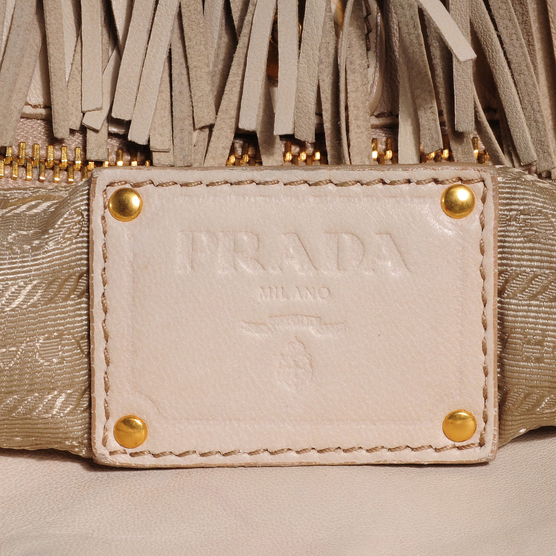 Prada Nappa Leather Frills Tote Cera 6 of 11