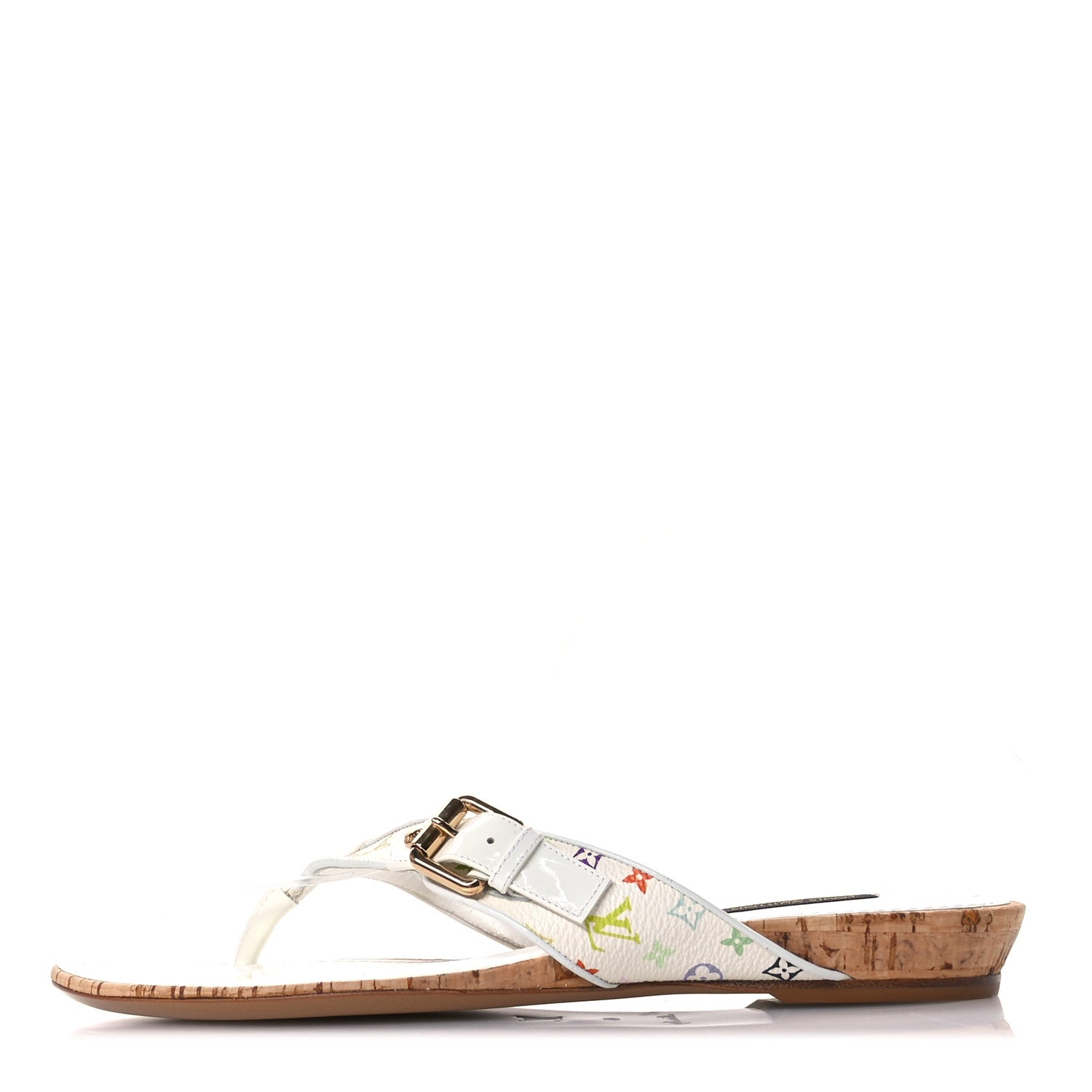 Louis Vuitton Monogram Multicolor Thong Sandals 40 White 1 of 9